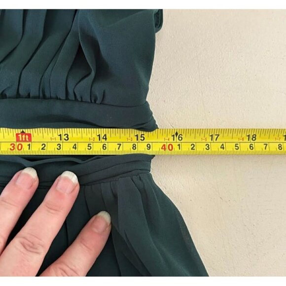 Lulus Emerald Green Maxi Dress With Plunging Neckline & Side Slit Size Large - Picture 5 of 12